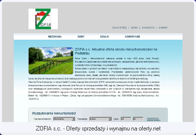 ZOFIA s.c. Strona na portalu oferty.net